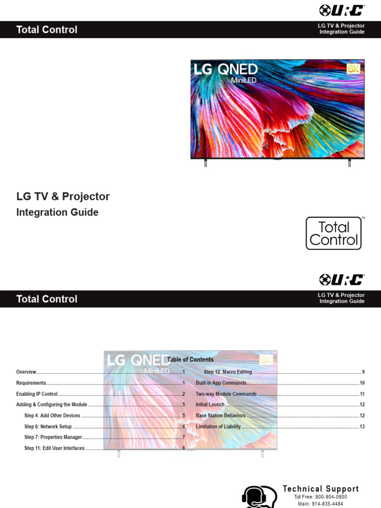 LG TV & Projector Integration Guide | PDF | Computer Network | Damages