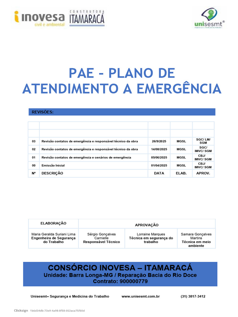 PAE: Plano de Atendimento a Emergências | PDF | Desperdício | Ambiente ...