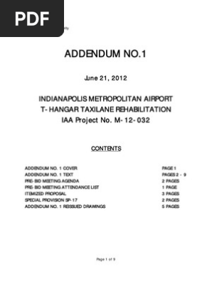 Addendum 1
