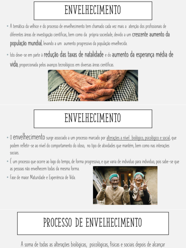 Entendendo o Processo de Envelhecimento | PDF | Doença de Alzheimer ...