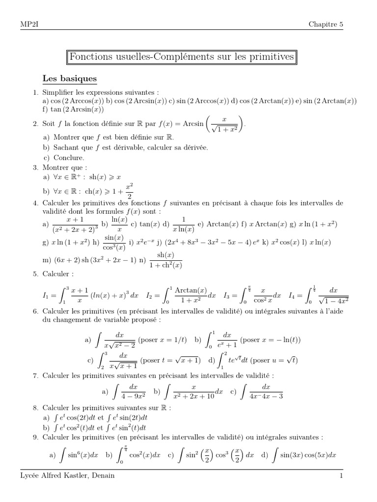 Primitives et intégrales en analyse mathématique | PDF | Échecs ...