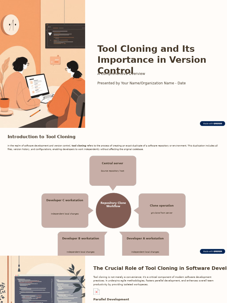 Tool Cloning and Its Importance in Version Control | PDF | Version ...