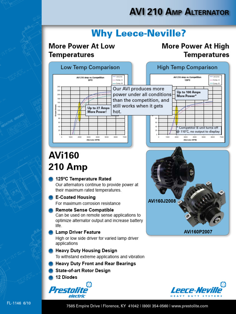 AVI 210 Amp Alternator Performance Comparison | PDF | Vehicle ...