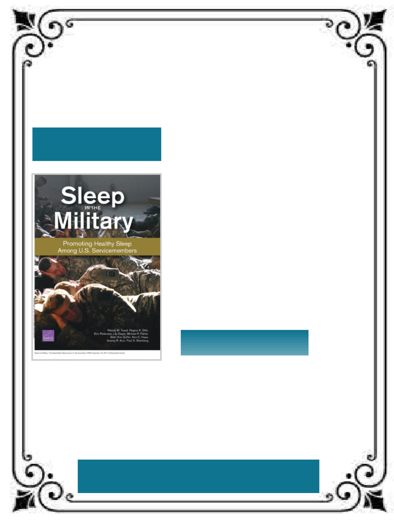 Sleep in the Military Promoting Healthy Sleep among U S Servicemembers ...