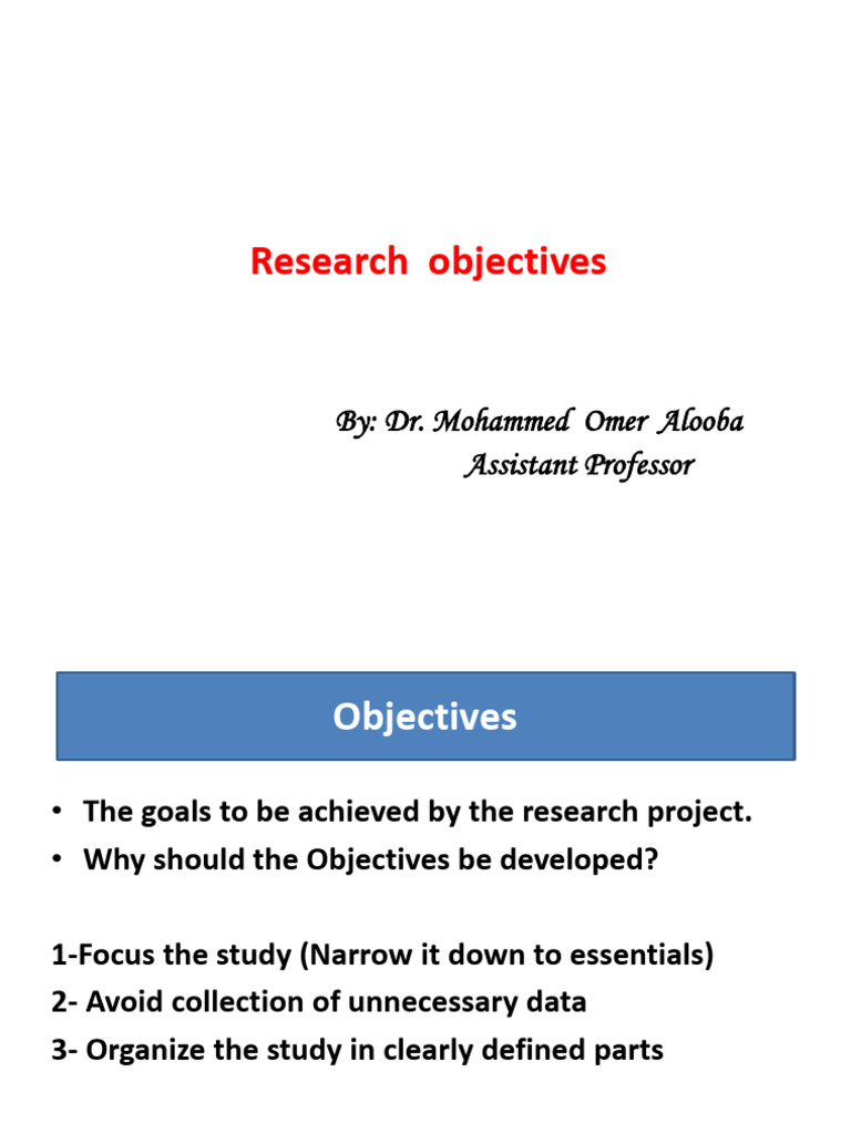 Research Objectives and Methodology Guide | PDF | Methodology | Hypothesis