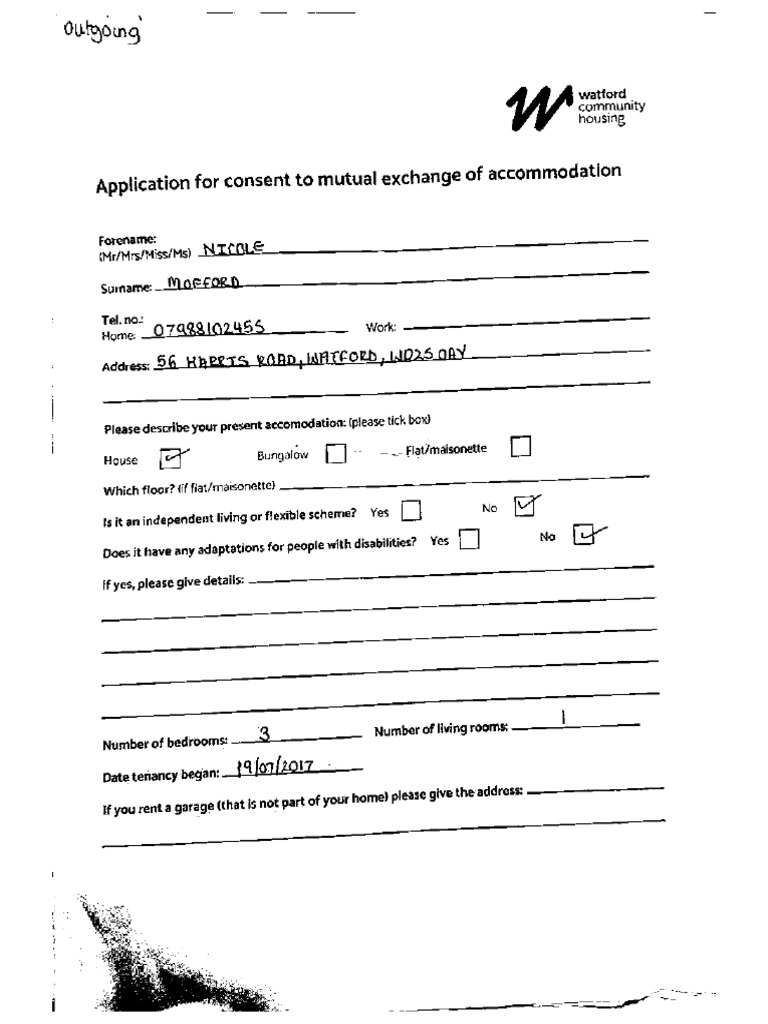 56 Harris RD Outgoing MX Form | PDF