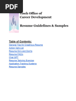 Resume Guidelines and Samples Guide | PDF | Résumé