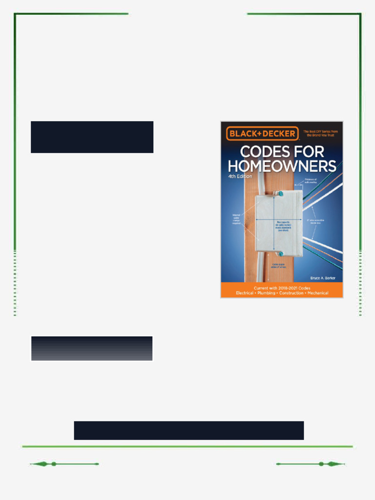 Black and Decker Codes for Homeowners 4th edition Electrical Plumbing Construction Mechanical ...