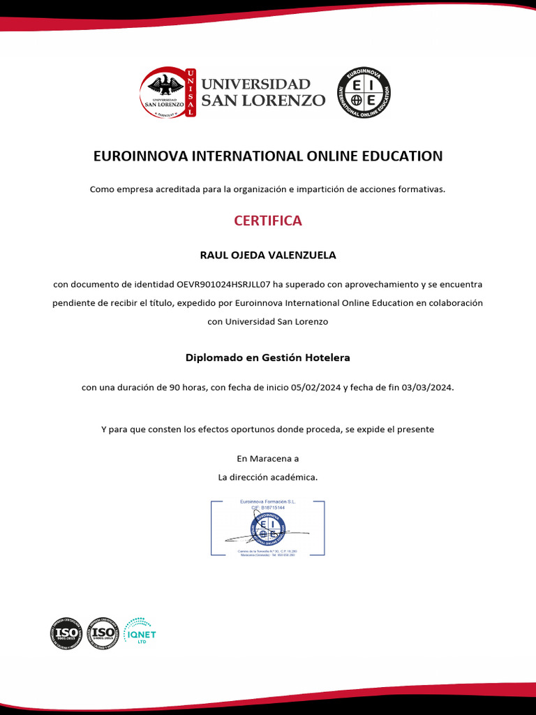 Certifica Do 2 | PDF
