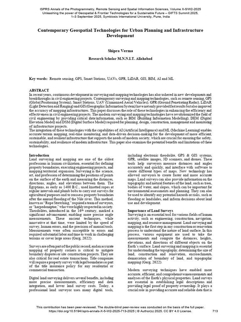 Geospatial Technologies in Urban Planning | PDF | Surveying | Lidar