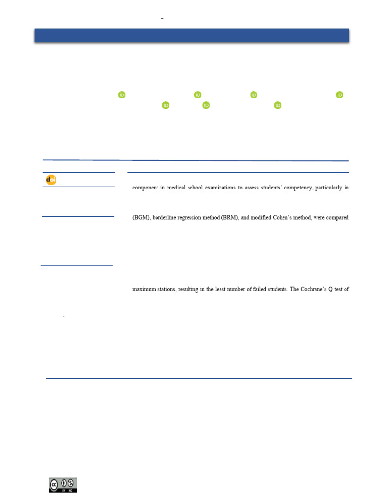 Standard Setting Methods in Objective Structured C | PDF | Medical ...
