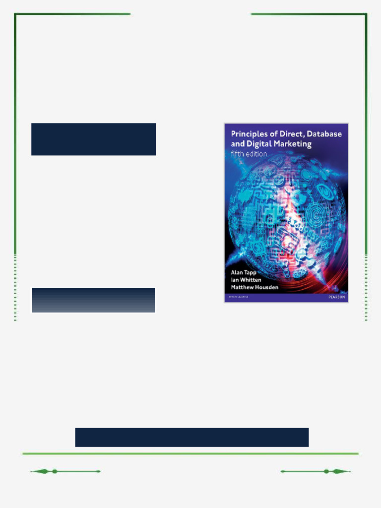 Principles of Direct Database and Digital Marketing 5th Edition Alan ...