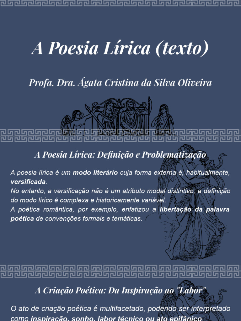 Entendendo a Poesia Lírica: Conceitos e Propriedades | PDF | Poesia ...