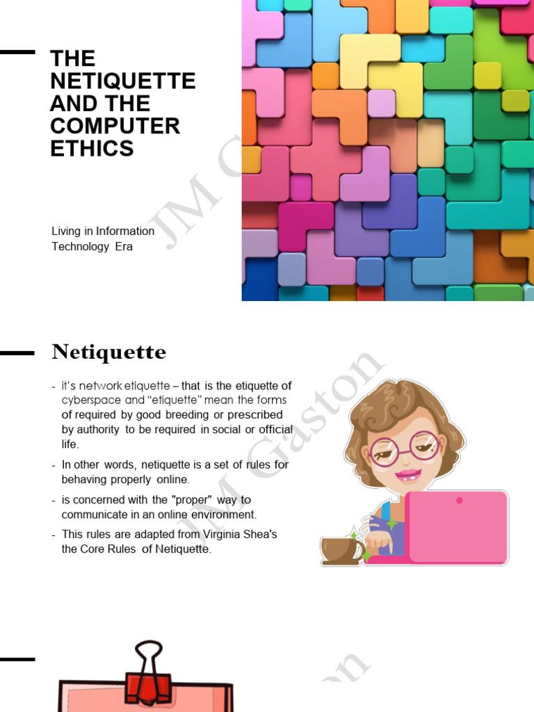 Netiquette and Computer Ethics Guide | PDF | Internet | Communication