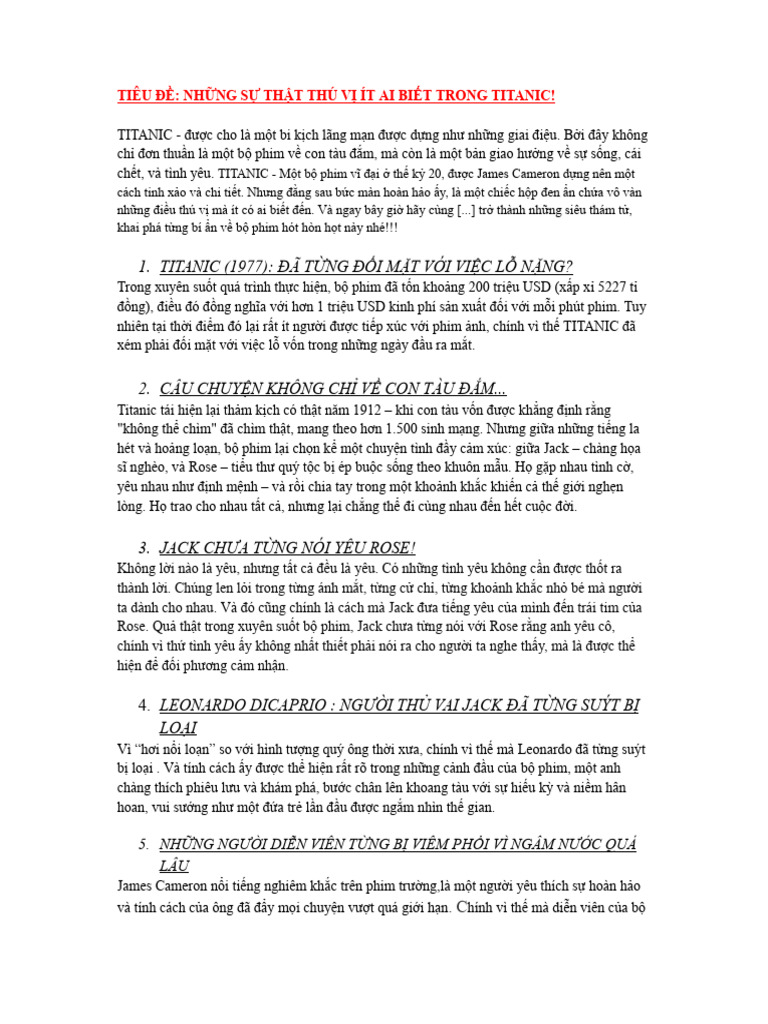Titanic PDF | PDF