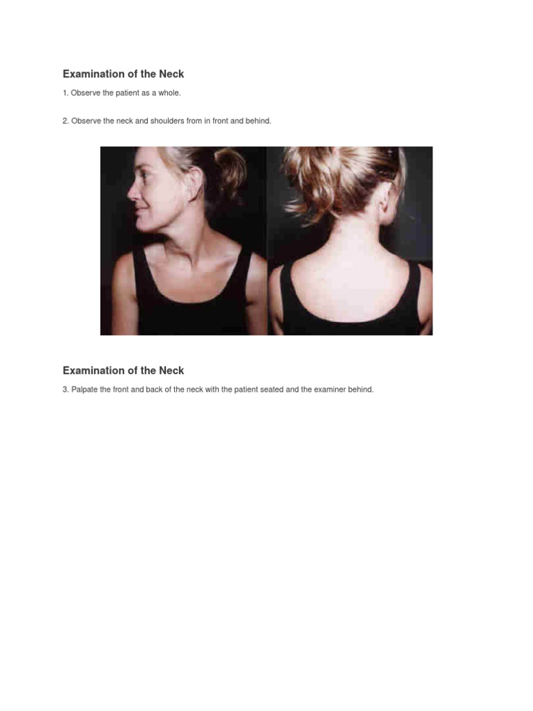 How to Examine the Neck | PDF