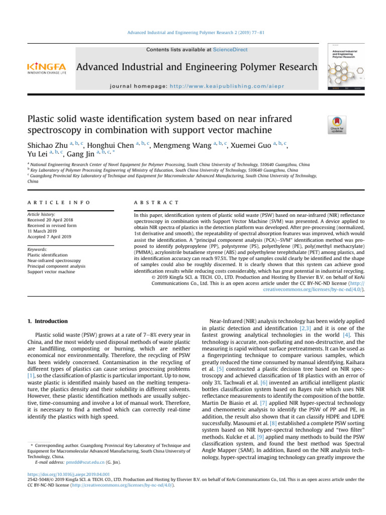 Plastic Using Nir | PDF | Absorption Spectroscopy | Spectroscopy