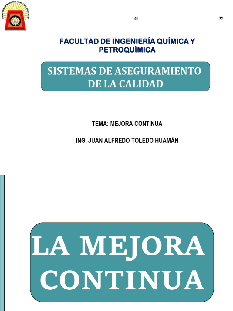Mejora Continua en Calidad Empresarial | PDF | Gestión de recursos ...