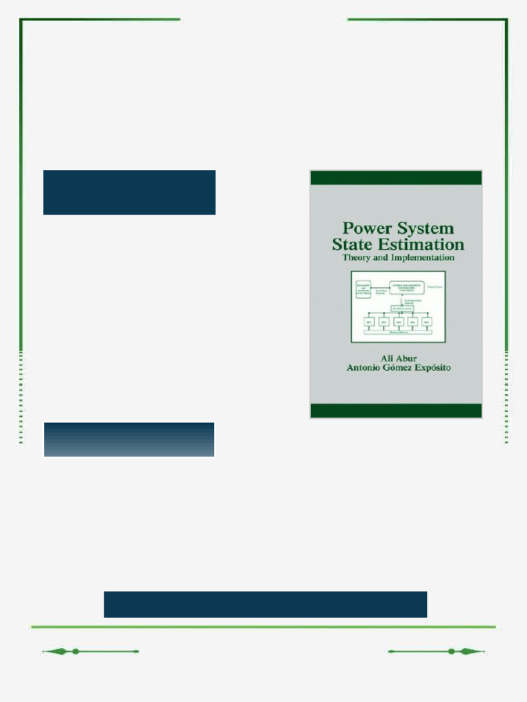 Power System State Estimation Theory and Implementation Power ...