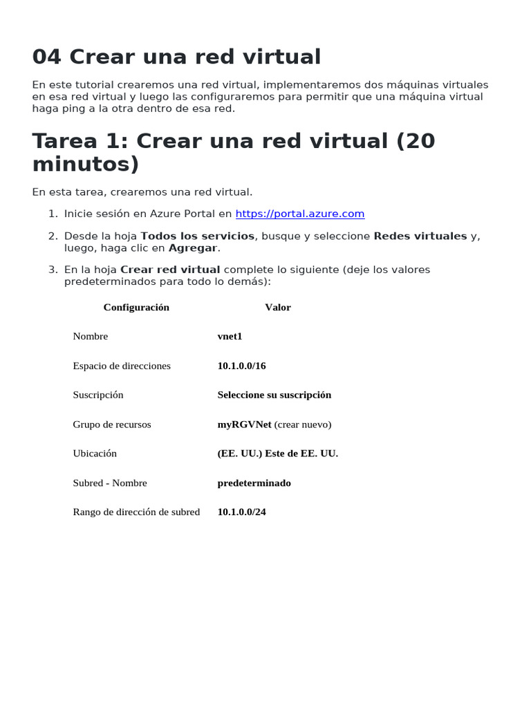 04 Crear Una Red Virtual 900Txx | PDF | Windows 10 | Red de arquitectura