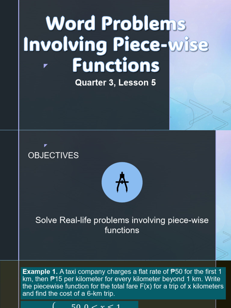 Piecewise Function Word Problems Guide | PDF | Fee