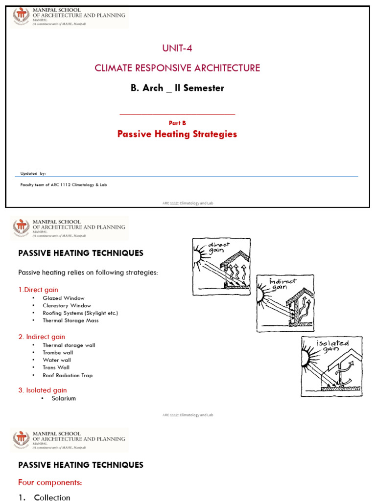 Passive Heating Strategies in Architecture | PDF | Sustainable Building ...