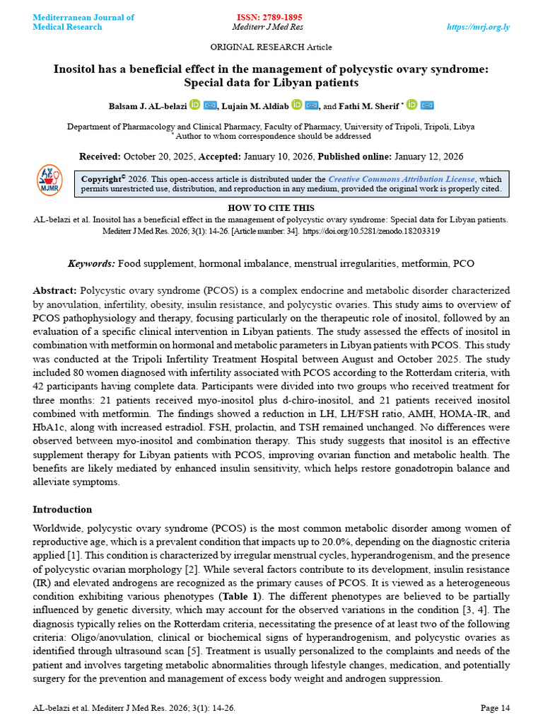 Inositol has a beneficial effect in the management of polycystic ovary ...