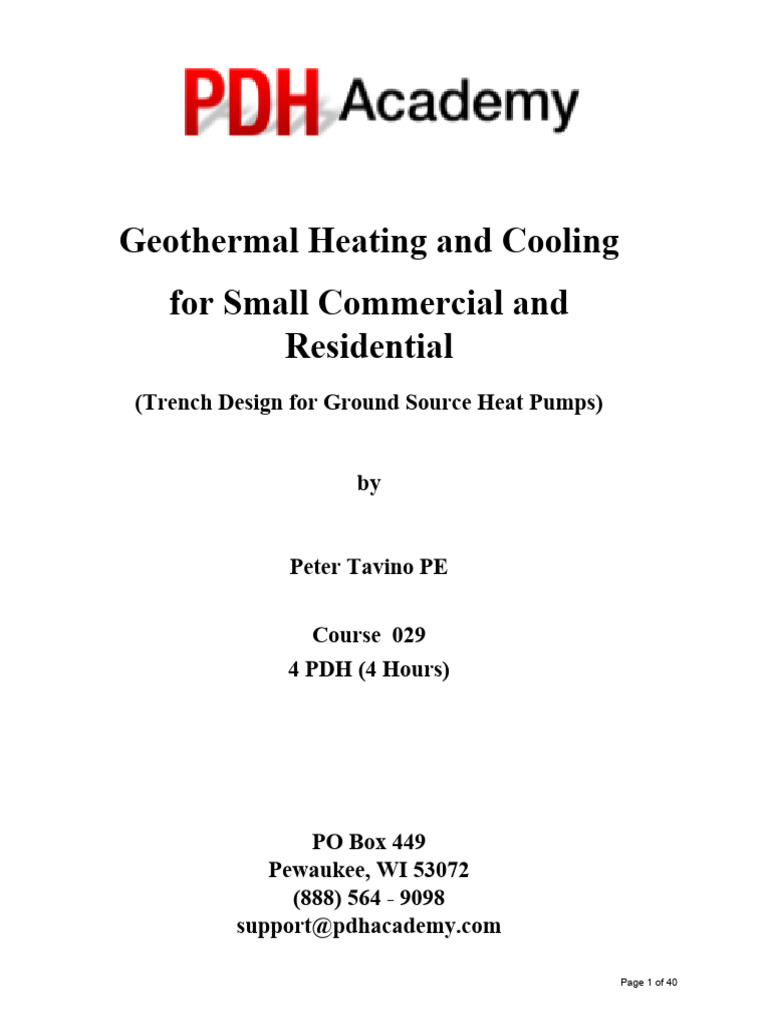 Geothermal Heating & Cooling Design Guide | PDF | Carbon Dioxide | Heat ...