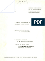 1981 - 1 Congreso Latinoamericano de Familiares de Desaparecidos