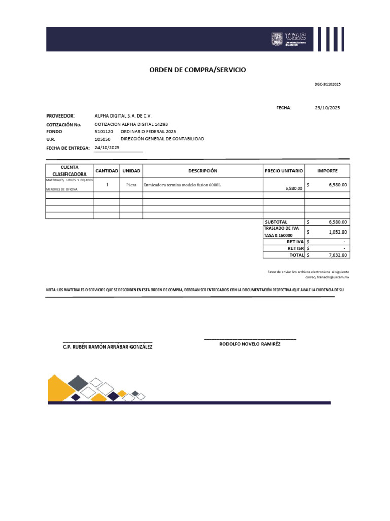 orden de compra | PDF