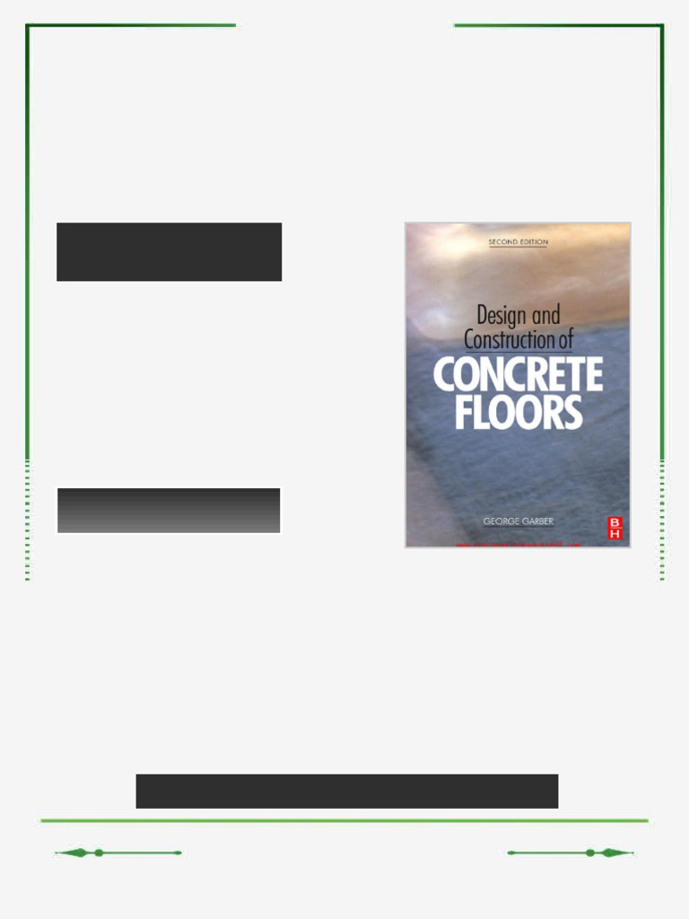 Design and Construction of Concrete Floors George Garber eBook high ...
