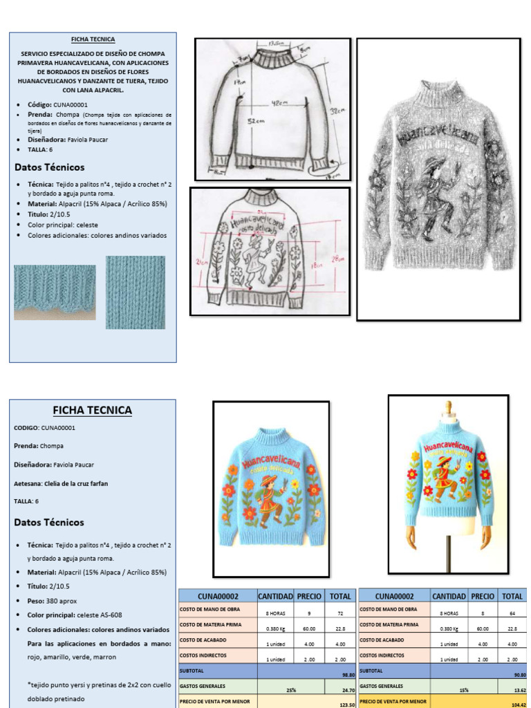 Chompa Huancavelicana con Bordados | PDF | Textiles | Artes Textiles