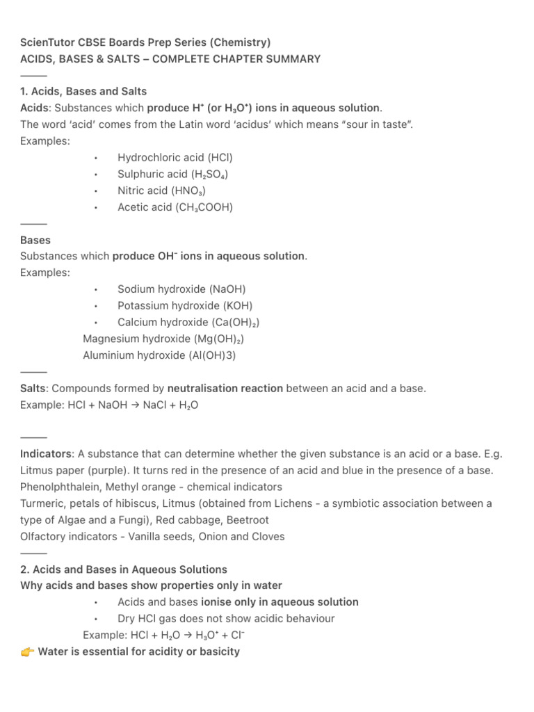 2. Acids, Bases & Salts | PDF | Acid | Ph