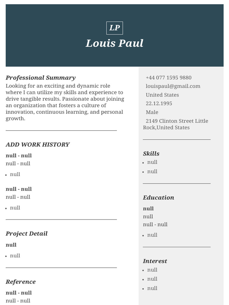 Louis Resume 741 | PDF