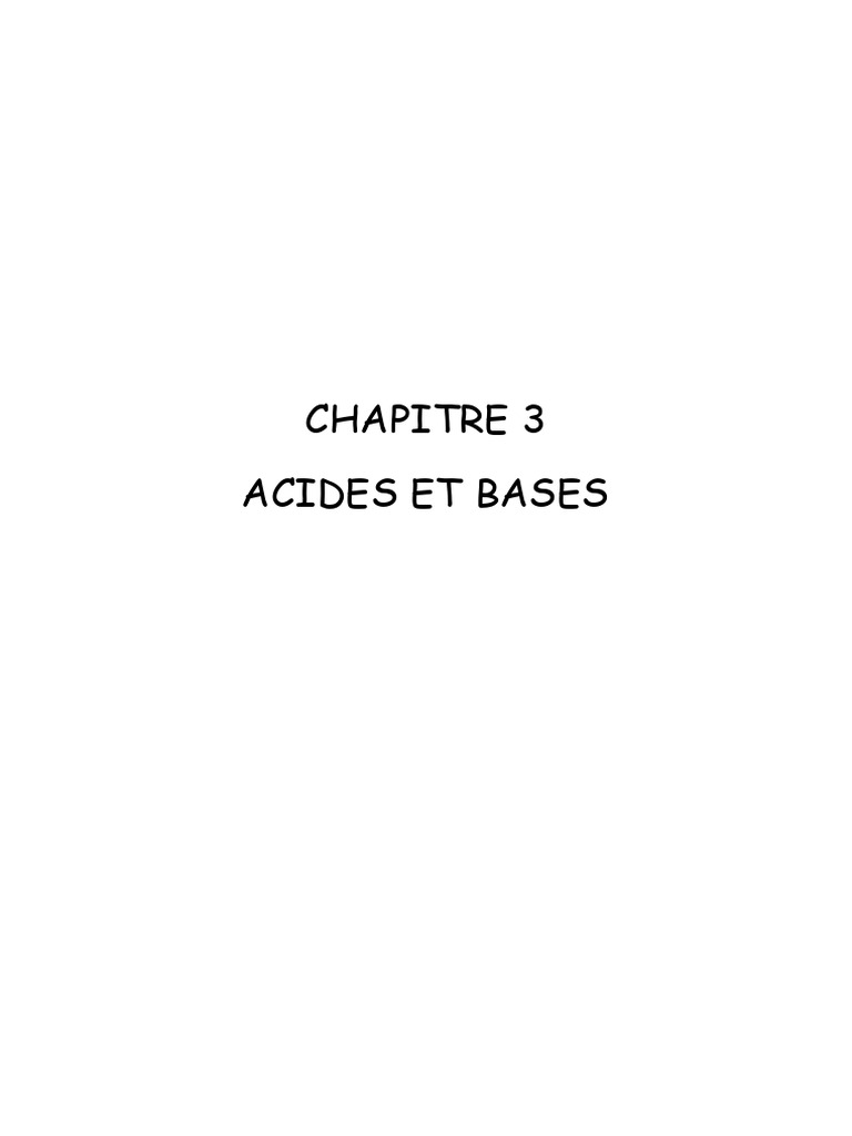 Acides, bases et pH en chimie | PDF | Acide | Ph