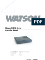 Modem Telefonica Watson SHDSL Router Manual