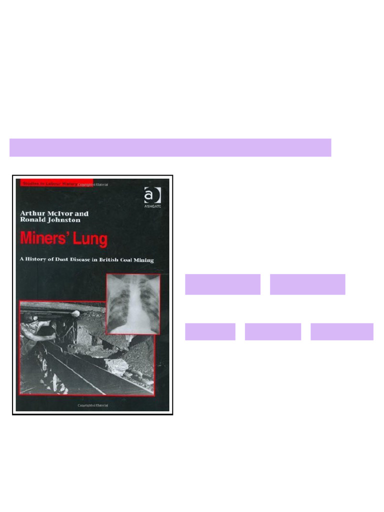 (Ebook) Miners' Lung by Arthur McIvor, Ronald Johnston ISBN ...