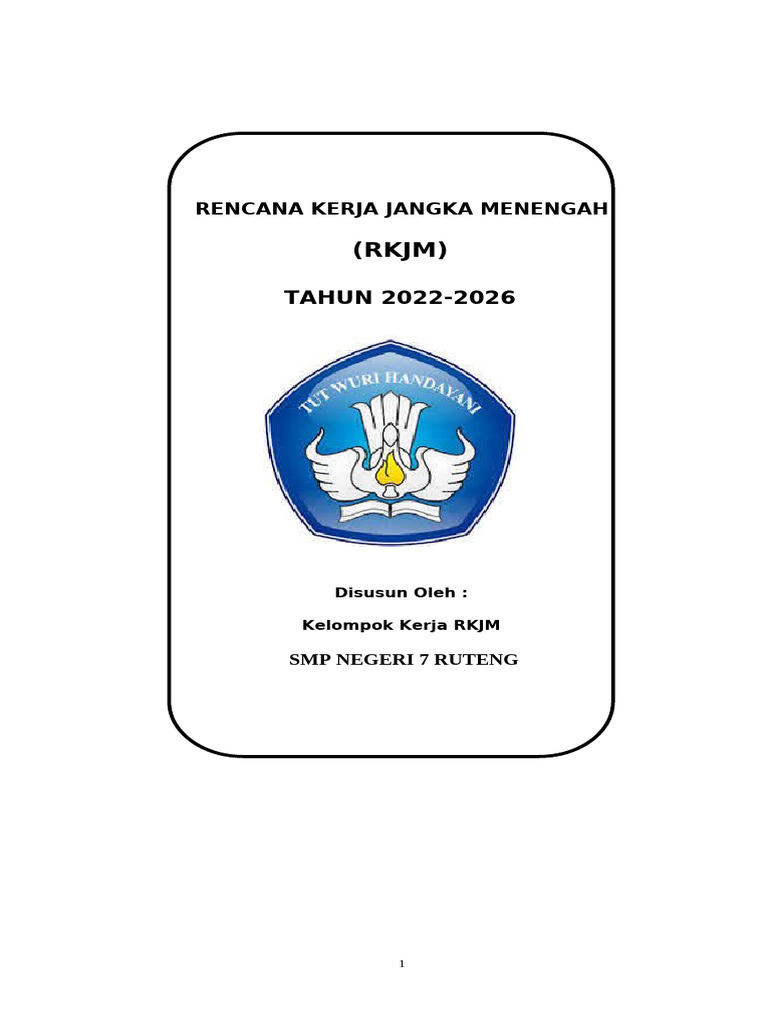 RKJM SMP Negeri 7 Ruteng 2022-2026 | PDF