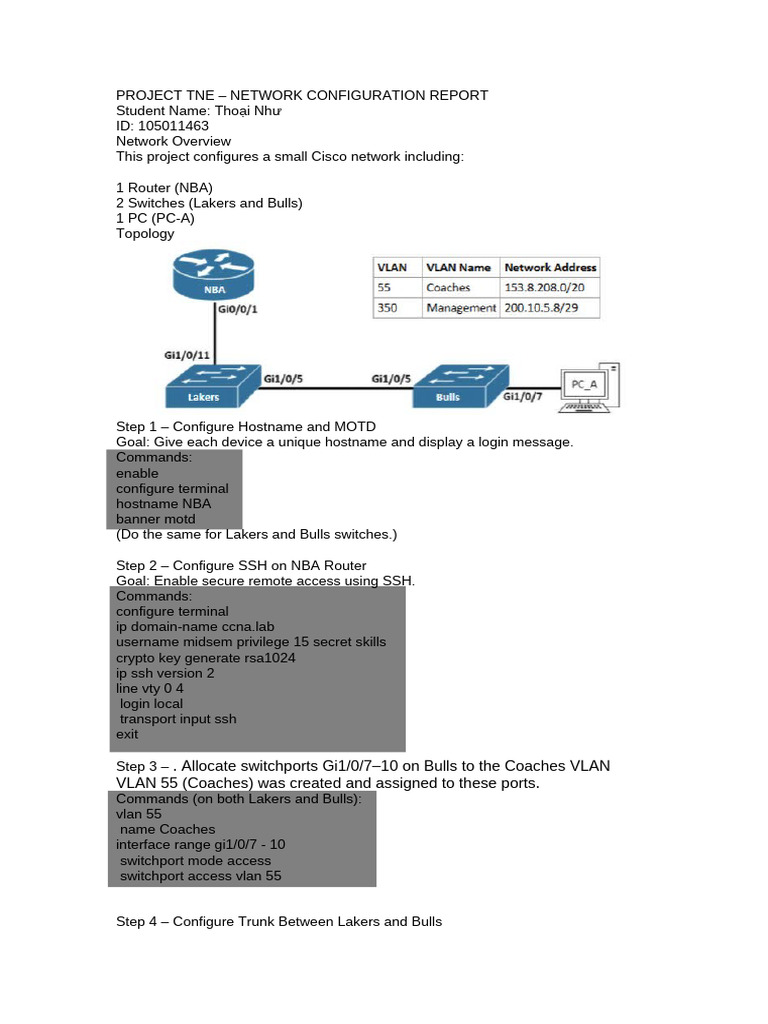 Cisco Network Configuration Guide | PDF | Computer Network | Router ...