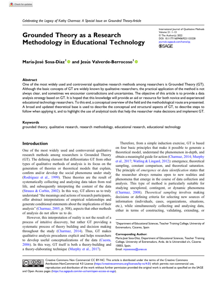 Grounded Theory in Educational Technology | PDF | Qualitative Research ...