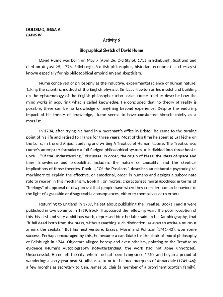 Biographical Sketches of Key Philosophers | PDF | Karl Marx | David Hume