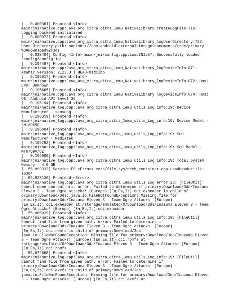 Azahar Log.old | PDF | Mobile Computers | Computing
