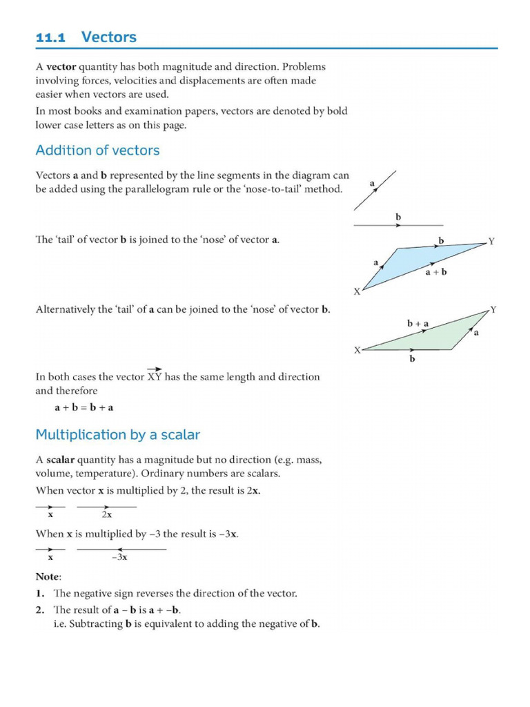Vectors for Year 10 Text | PDF