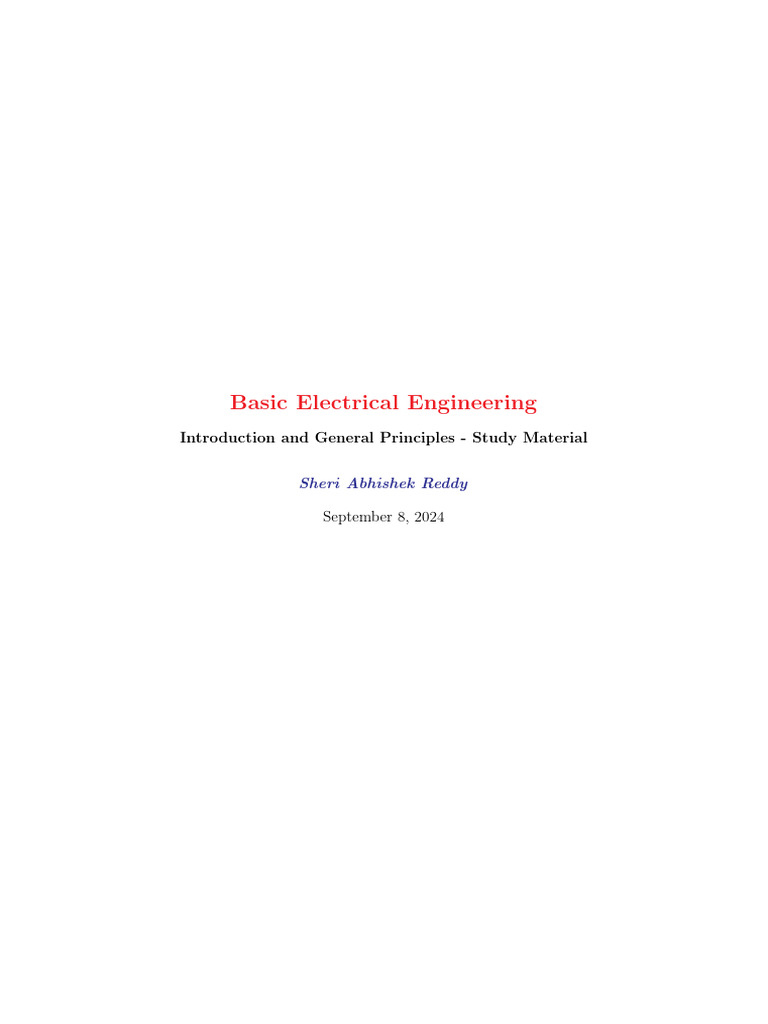 BEE Study Material Introduction and General Principles | PDF | Voltage ...