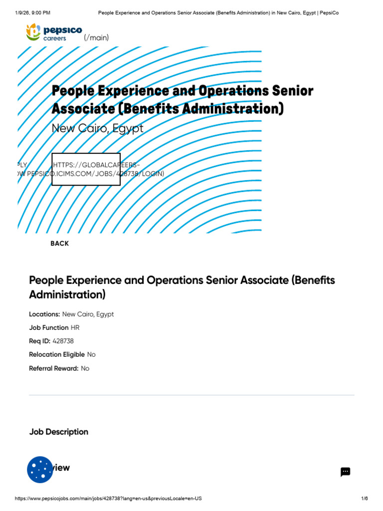 Senior Associate, Benefits Administration | PDF | Service Level ...