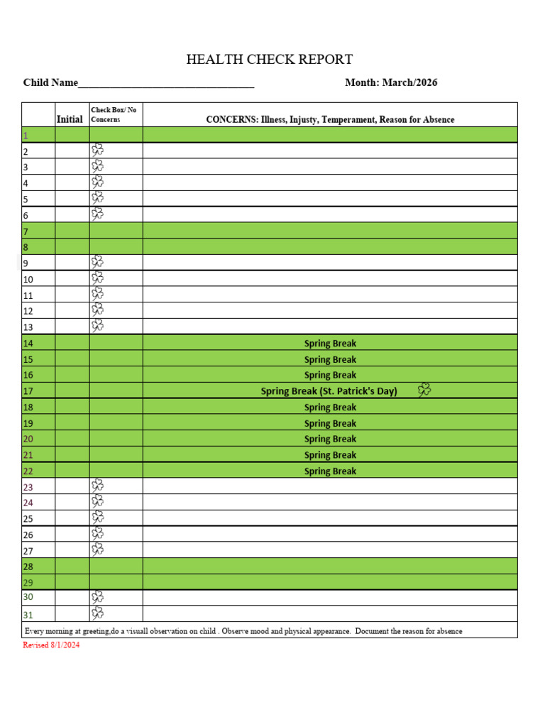 March 2026 Health Check Report | PDF