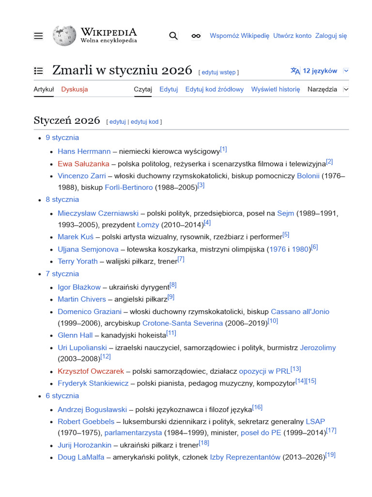PL Wikipedia Org Wiki Zmarli W Styczniu 2026... | PDF