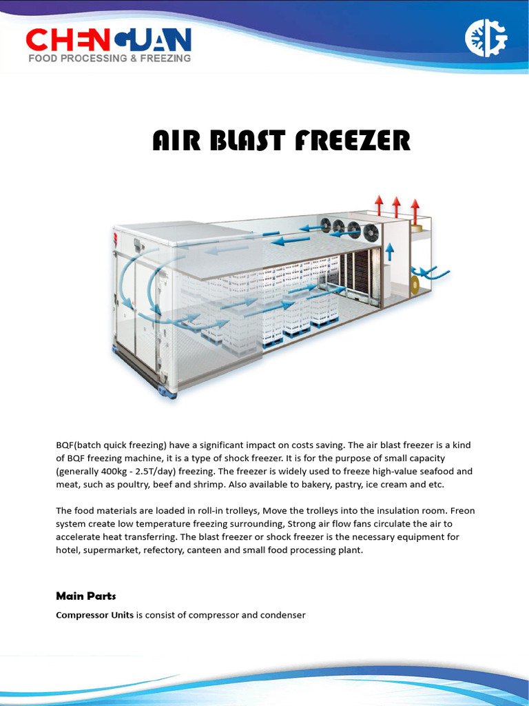 Air Blast Freezer for Quick Freezing | PDF | Refrigerator | Door