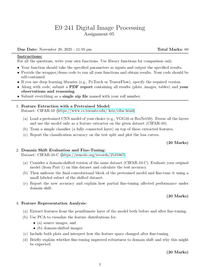 Digital Image Processing Assignment 05 | PDF | Function (Mathematics ...