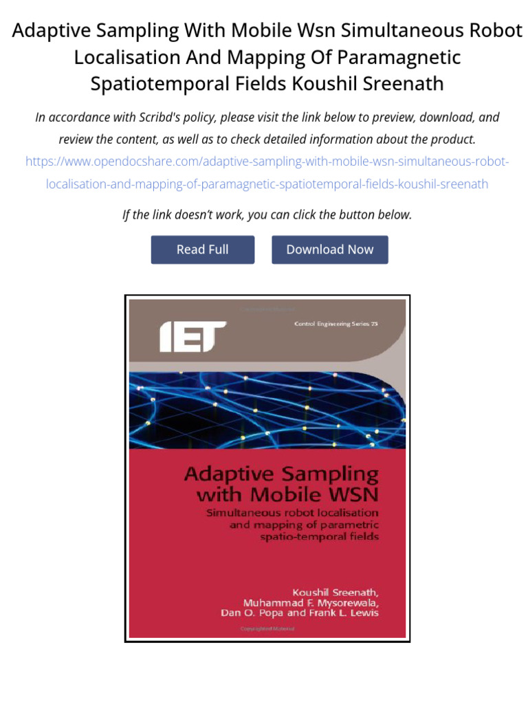 Mobile WSN for Robot Mapping & Localization | PDF | Wireless Sensor ...